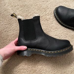 Dr. Martens fur boot size 7. Worn once.